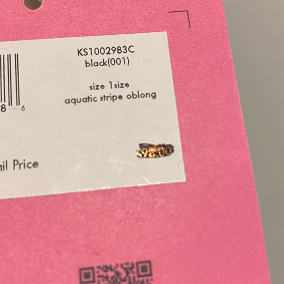 Kate Spade Aquatic Stripe Oblong Multicolor O/S Scarf NWT - Picture 4 of 7